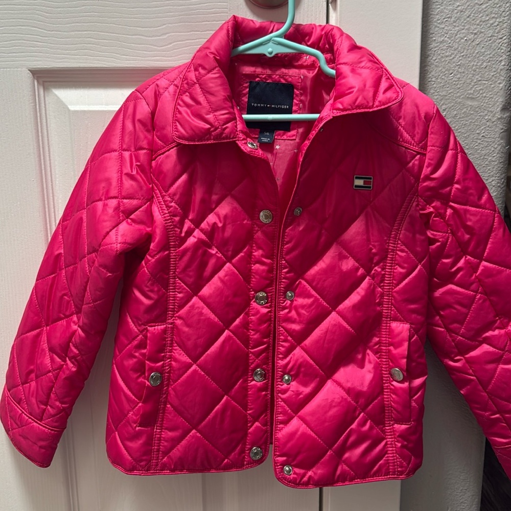 Tommy Hilfiger 5/6 years jacket coat hot pink girls lightweight